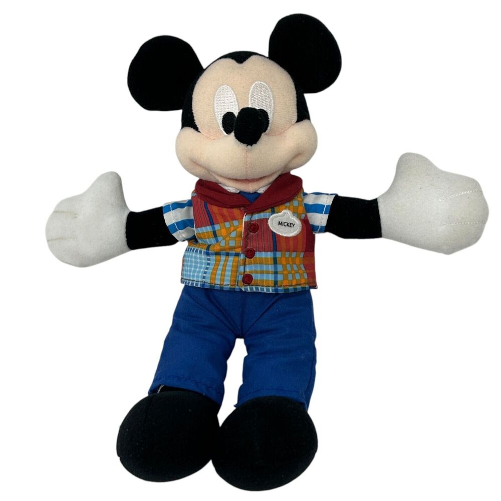 Mickey Mouse Cast Member Plush Stuffed Animal Walt Disney World Disneyland 10"